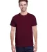 Gildan 5000 G500 Heavy Weight Cotton T-Shirt in Maroon front view