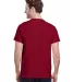 Gildan 5000 G500 Heavy Weight Cotton T-Shirt in Cardinal red back view
