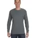 5400 Gildan Adult Heavy Cotton Long-Sleeve T-Shirt in Charcoal front view