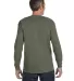 5400 Gildan Adult Heavy Cotton Long-Sleeve T-Shirt in Military green back view