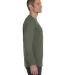 5400 Gildan Adult Heavy Cotton Long-Sleeve T-Shirt in Military green side view