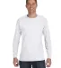 5400 Gildan Adult Heavy Cotton Long-Sleeve T-Shirt in White front view