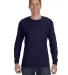 5400 Gildan Adult Heavy Cotton Long-Sleeve T-Shirt in Navy front view