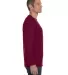 5400 Gildan Adult Heavy Cotton Long-Sleeve T-Shirt in Maroon side view