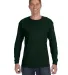 5400 Gildan Adult Heavy Cotton Long-Sleeve T-Shirt in Forest green front view