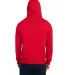 J8871 J-America Adult Tri-Blend Hooded Fleece RED SOLID back view