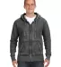 J8916 J-America Adult Vintage Zen Full-Zip Hooded  TWISTED BLACK front view