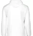 L2296 LA T Youth Fleece Hooded Pullover Sweatshirt WHITE back view