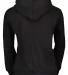 L2296 LA T Youth Fleece Hooded Pullover Sweatshirt BLACK back view