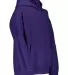 L2296 LA T Youth Fleece Hooded Pullover Sweatshirt PURPLE side view