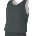 N2206 A4 Youth Reversible Mesh Tank in Graphite/ white front view