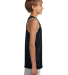 N2206 A4 Youth Reversible Mesh Tank in Black/ white side view