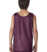 N2206 A4 Youth Reversible Mesh Tank in Maroon/ white back view