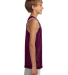 N2206 A4 Youth Reversible Mesh Tank in Maroon/ white side view