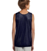 N2206 A4 Youth Reversible Mesh Tank in Navy/ white back view