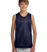 N2206 A4 Youth Reversible Mesh Tank in Navy/ white front view