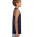 N2206 A4 Youth Reversible Mesh Tank in Navy/ white side view
