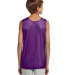 N2206 A4 Youth Reversible Mesh Tank in Purple/ white back view