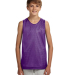 N2206 A4 Youth Reversible Mesh Tank in Purple/ white front view