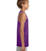 N2206 A4 Youth Reversible Mesh Tank in Purple/ white side view
