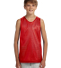 N2206 A4 Youth Reversible Mesh Tank in Scarlet/ white front view