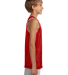 N2206 A4 Youth Reversible Mesh Tank in Scarlet/ white side view
