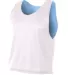 N2274 A4 Lacrosse Reversible Practice Jersey in White/ lt blue front view