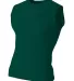 N2306 A4 Compression Muscle Tee in Forest green front view