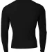 N3133 A4 Long Sleeve Compression Crew in Black back view