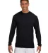 N3165 A4 Adult Cooling Performance Long Sleeve Cre in Black front view