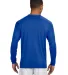N3165 A4 Adult Cooling Performance Long Sleeve Cre in Royal back view