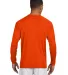 N3165 A4 Adult Cooling Performance Long Sleeve Cre in Athletic orange back view