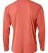 N3165 A4 Adult Cooling Performance Long Sleeve Cre in Coral back view