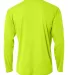 N3165 A4 Adult Cooling Performance Long Sleeve Cre in Lime back view