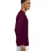 N3165 A4 Adult Cooling Performance Long Sleeve Cre in Maroon side view