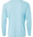 N3165 A4 Adult Cooling Performance Long Sleeve Cre in Pastel blue back view
