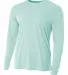 N3165 A4 Adult Cooling Performance Long Sleeve Cre in Pastel mint front view