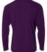 N3165 A4 Adult Cooling Performance Long Sleeve Cre in Purple back view