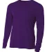 N3165 A4 Adult Cooling Performance Long Sleeve Cre in Purple front view