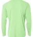 N3165 A4 Adult Cooling Performance Long Sleeve Cre in Light lime back view