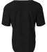 N4184 A4 Adult Short Sleeve Full Button Baseball T in Black back view
