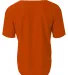 N4184 A4 Adult Short Sleeve Full Button Baseball T in Athletic orange back view