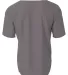 N4184 A4 Adult Short Sleeve Full Button Baseball T in Graphite back view