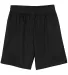 N5184 A4 7 Inch Adult Lined Micromesh Shorts in Black front view