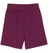 N5184 A4 7 Inch Adult Lined Micromesh Shorts in Maroon front view