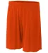 N5244 A4 Adult 7 inch Performance Short No Pockets in Athletic orange front view