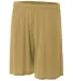 N5244 A4 Adult 7 inch Performance Short No Pockets in Vegas gold front view