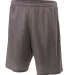 N5293 A4 Adult Lined Tricot Mesh Shorts in Graphite front view