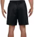 N5293 A4 Adult Lined Tricot Mesh Shorts in Black back view
