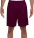 N5293 A4 Adult Lined Tricot Mesh Shorts in Maroon front view